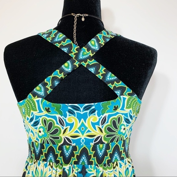 INC Rhinestone Embellished Polyester Spandex Blend Knee Length Halter Dress P - Picture 4 of 9